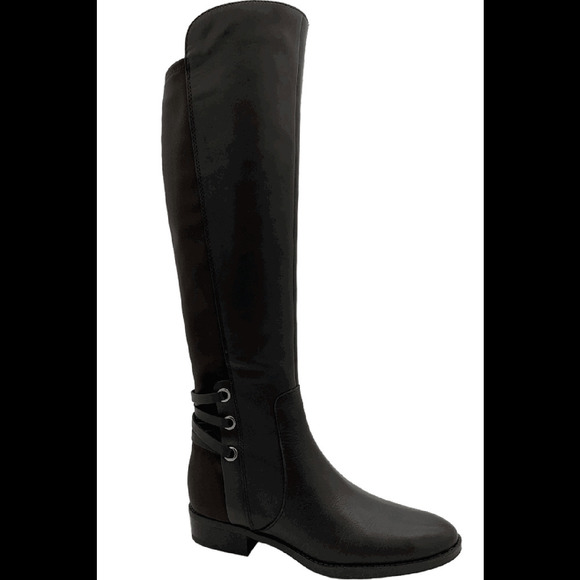 Vince Camuto Medium Calf Leather Tall Shaft Boots Pauletta Gray - Wide - Picture 3 of 3